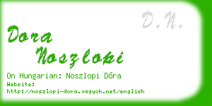 dora noszlopi business card